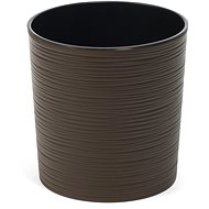 LAMELA Flowerpot MALWA DLUTO - indented, diameter 19cm, height 19.5cm, mocha - Flower Pot