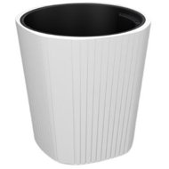 LAMELA Low flowerpot MUZA, 390 × 390 mm, height 410 mm, white - Flower Pot