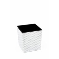 LAMELA Flowerpot JUKA RATAN, 250 × 250 mm, white - Flower Pot