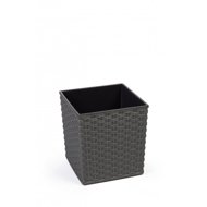 LAMELA Flower pot JUKA RATAN, 250 × 250 mm, graphite - Flower Pot