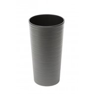 LAMELA Flowerpot LILIA DLUTO - indented, 250 mm, graphite - Flower Pot