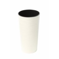 LAMELA Flowerpot LILIA DLUTO - indented, 250 mm, cream - Flower Pot