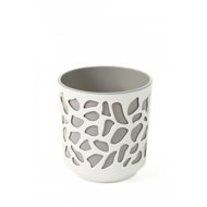 LAMELA Flowerpot DUET, 190 mm, cream/dark grey - Flower Pot