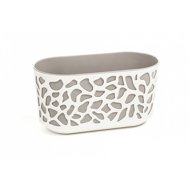 LAMELA Chest DUET, 400 mm, cream/dark grey - Flower Box