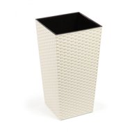 LAMELA Flower pot FINEZIA RATAN, 350 × 350 mm, cream - Flower Pot