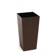 LAMELA Flowerpot FINEZIA DLUTO - indented, 350 × 350 mm, mocha - Flower Pot