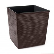 LAMELA Flowerpot JUKA DLUTO - indented, 300 × 300 mm, mocha - Flower Pot