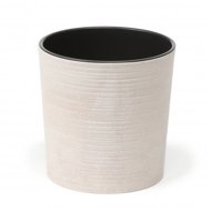 LAMELA Flowerpot MALWA ECO DLUTO - indented, 300 mm, white - Flower Pot
