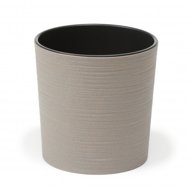 LAMELA Flowerpot MALWA ECO DLUTO - indented, 300 mm, grey - Flower Pot