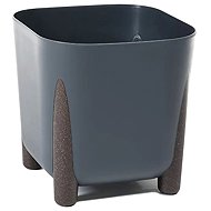 Lamela Flowerpot FRIDA 36 cm, ECO, square, anthracite - Flower Pot