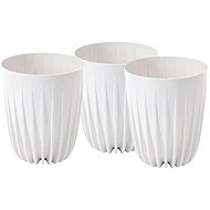 Lamela Flowerpot MIRA 19 cm, white, 3 pcs - Flower Pot