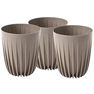 Lamela Flowerpot MIRA 19 cm, coffee latte, set of 3 - Flower Pot