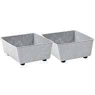 Lamela Flower bowl SAGA 28 × 28 cm, decor grey concrete, set of 2 - Flower Pot