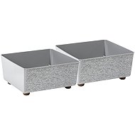 Lamela Flower bowl SAGA 28 × 28 cm, textile, grey, set of 2 - Flower Pot