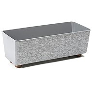 Lamela Flower bowl SAGA 37 × 17 cm, textile, grey - Flower Pot