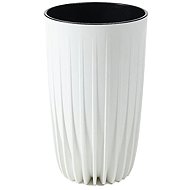 Lamela Flowerpot MIRA diameter 25 cm, tall, white - Flower Pot