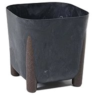 Lamela Flowerpot FRIDA 26 cm, square, black concrete effect - Flower Pot