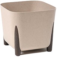 Lamela Flowerpot FRIDA 26 cm, square, coffee latte - Flower Pot