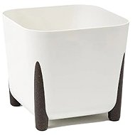 Lamela Flowerpot FRIDA 26 cm, ECO, square, white - Flower Pot