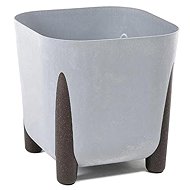 Lamela Planter FRIDA 29 cm, ECO, square, grey concrete effect - Flower Pot