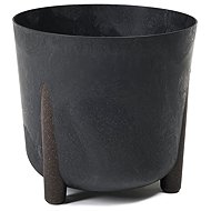 Lamela Flowerpot FRIDA diameter 30 cm, concrete-black effect - Flower Pot