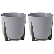 Lamela Flowerpot FRIDA 21 cm, grey, set of 2 - Flower Pot