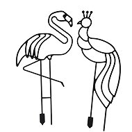 Lamela 614004 Plant support UH 55 cm, birds, 2 pcs - Plant Support