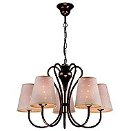 Lamkur LM-5.44 BROWN material metal, textile 25292 chandelier - Chandelier