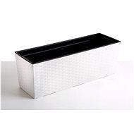 LAMELA Chest BEGONIA RATAN, 19 x 56 cm, height 19.5 cm, cream - Flower Box