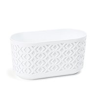 LAMELA Chest AZTEK, 40 x 19.5 cm, height 20.5 cm, white - Flower Box