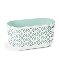 LAMELA Chest AZTEK, 40 x 19.5 cm, height 20.5 cm, mint/white - Flower Box