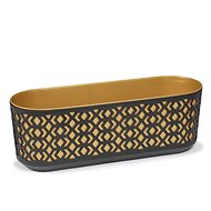 LAMELA Chest AZTEK, 60 x 19.5 cm, height 20.5 cm, gold/black - Flower Box