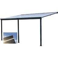 LANITPLAST Aluminium pergola WALL 43 anthracite + bronze PC - Pergola