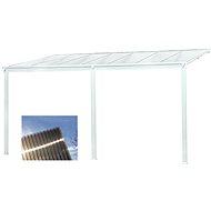 LANITPLAST Aluminium pergola WALL 43 white + bronze PC - Pergola