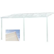 LANITPLAST Aluminium pergola WALL 43 white + opal PC - Pergola