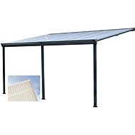 LANITPLAST Aluminium pergola WALL 53 anthracite + opal PC - Pergola
