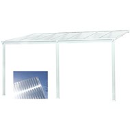 LANITPLAST Aluminium pergola WALL 53 white + clear PC - Pergola