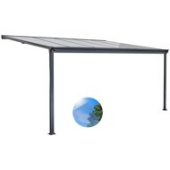 LanitPlast Wall 33 FSX anthracite + clear full PC (without chambers) - Pergola