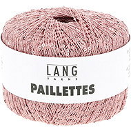 LANG YARNS Paillettes Effect Yarn with Sequins, 25g, Pink - Yarn
