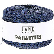 LANG YARNS Paillettes Sequin Yarn, 25g, Blue - Yarn