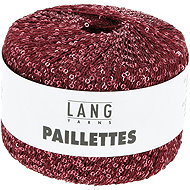 LANG YARNS Paillettes Effect Yarn with Sequins, 25g, Red - Yarn