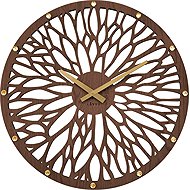 LAVVU Wood Impressive wooden clock dark - Wall Clock
