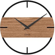 LAVVU Loft Stylish wooden clock in industrial look with black hands - Wall Clock