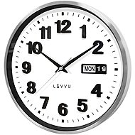 LAVVU Date Metal Metal Clock with Date Display - Wall Clock
