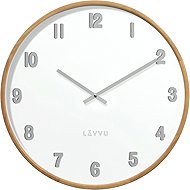 LAVVU Fade White Wooden Clock Light - Wall Clock