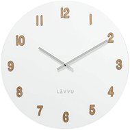 LAVVU White Large White Wooden Clock - Wall Clock