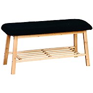 Kesper Bench with upholstered seat 90 × 34 × 45 cm, bamboo - Bench