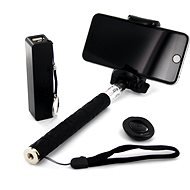 Xlayer Selfie-Stick + Powerbank 2600 mAh fekete - Szelfibot