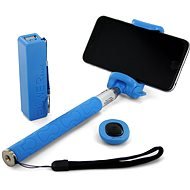 Xlayer Selfie-Stick + Powerbank 2600 mAh blau - Selfie-Stick