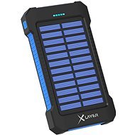 XLAYER Powerbank PLUS Solar 8000 mAh schwarz/blau - Powerbank
